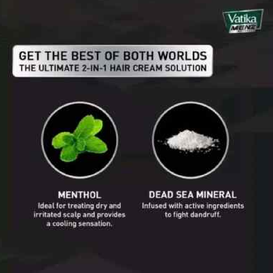 ( Discounted Product ) Vatika Menz Anti Dandruff Gentle Cooling & Styling Hair Cream 140ml