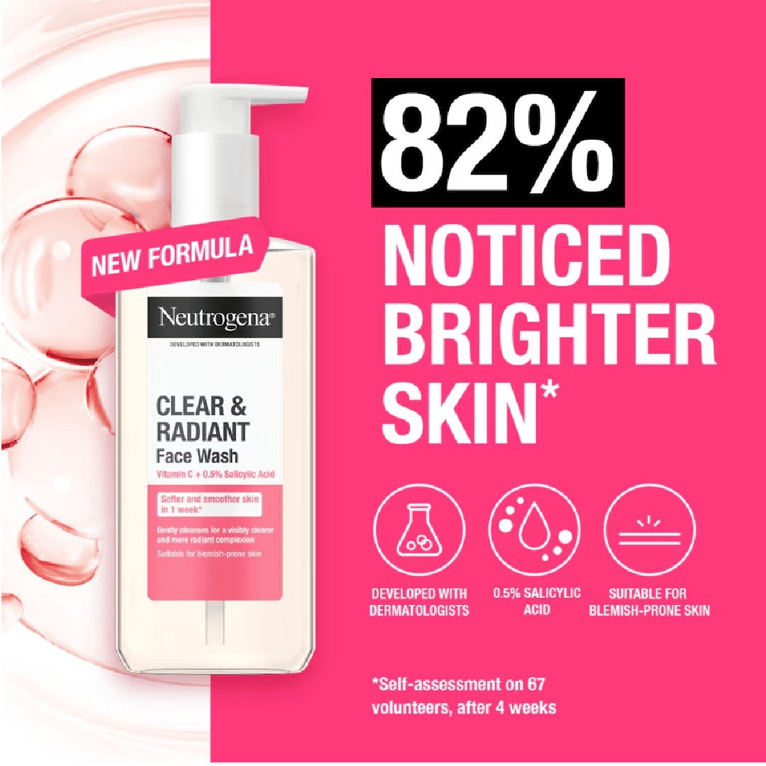 Neutrogena Clear & Radiant Face Wash 200ml