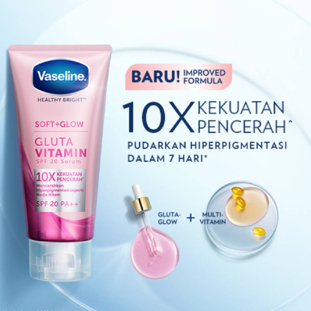 Vaseline Healthy Bright Soft + Glow Body Serum SPF 20 180ml