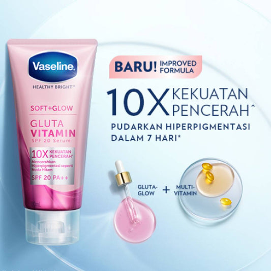 Vaseline Healthy Bright Soft + Glow Body Serum SPF 20 180ml