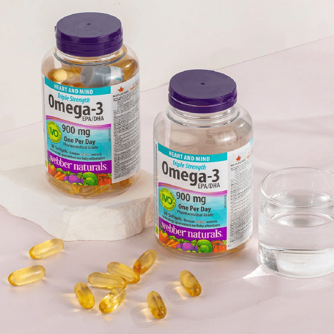 Webber Naturals Omega-3 Triple Concentration 900mg EPA/DHA (80 Softgels)
