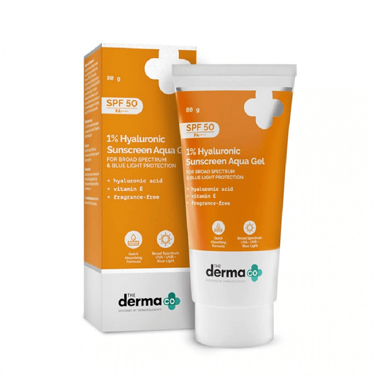 The Derma Co Hyaluronic Sunscreen Aqua Gel SPF 50 80g