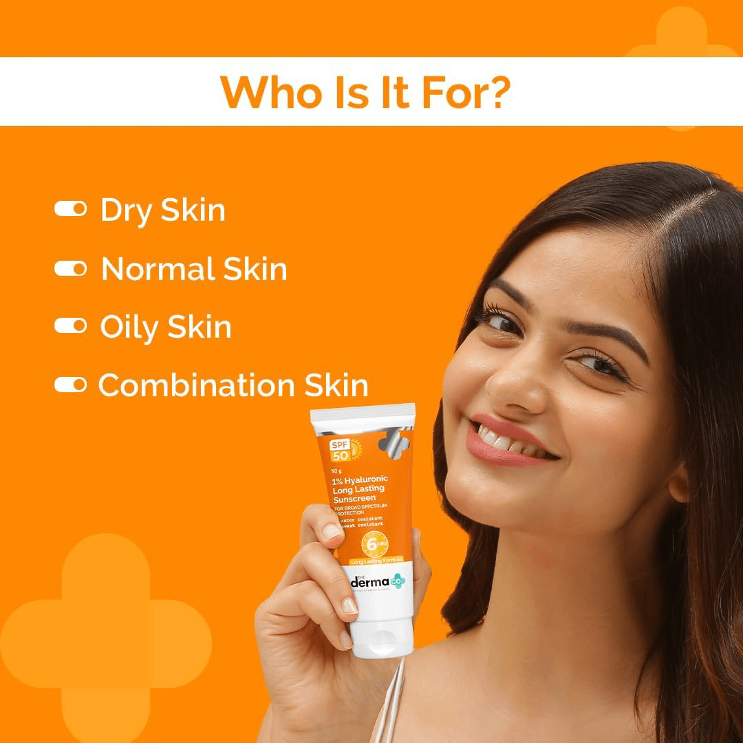 The Derma Co 1% Hyaluronic Sunscreen SPF 50 | 50g