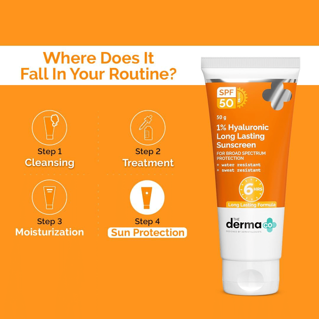 The Derma Co 1% Hyaluronic Sunscreen SPF 50 | 50g