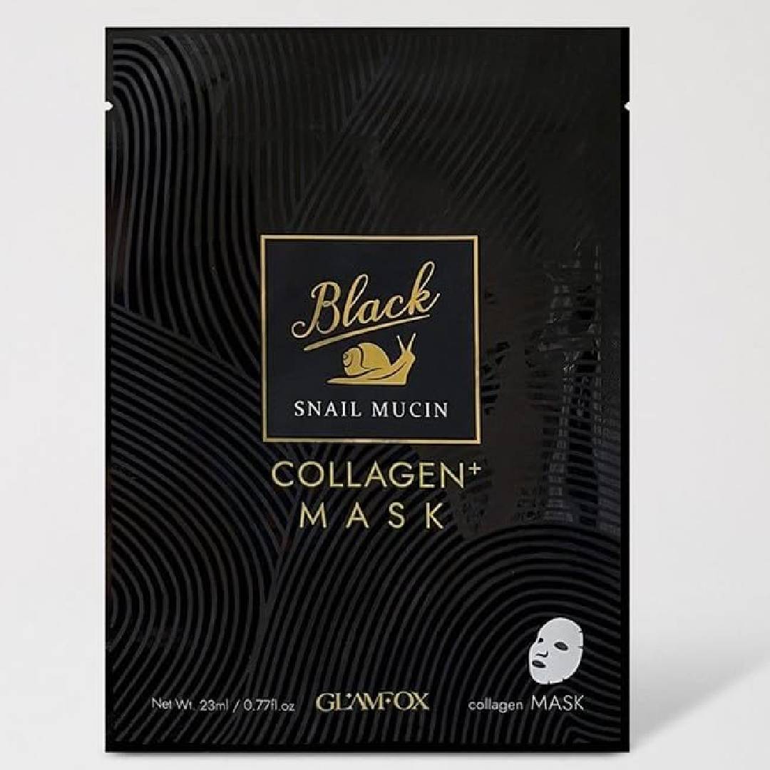 GLAMFOX Black Snail Mucin Collagen Face Mask Sheet – 23ml
