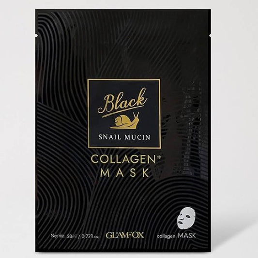 GLAMFOX Black Snail Mucin Collagen Face Mask Sheet – 23ml