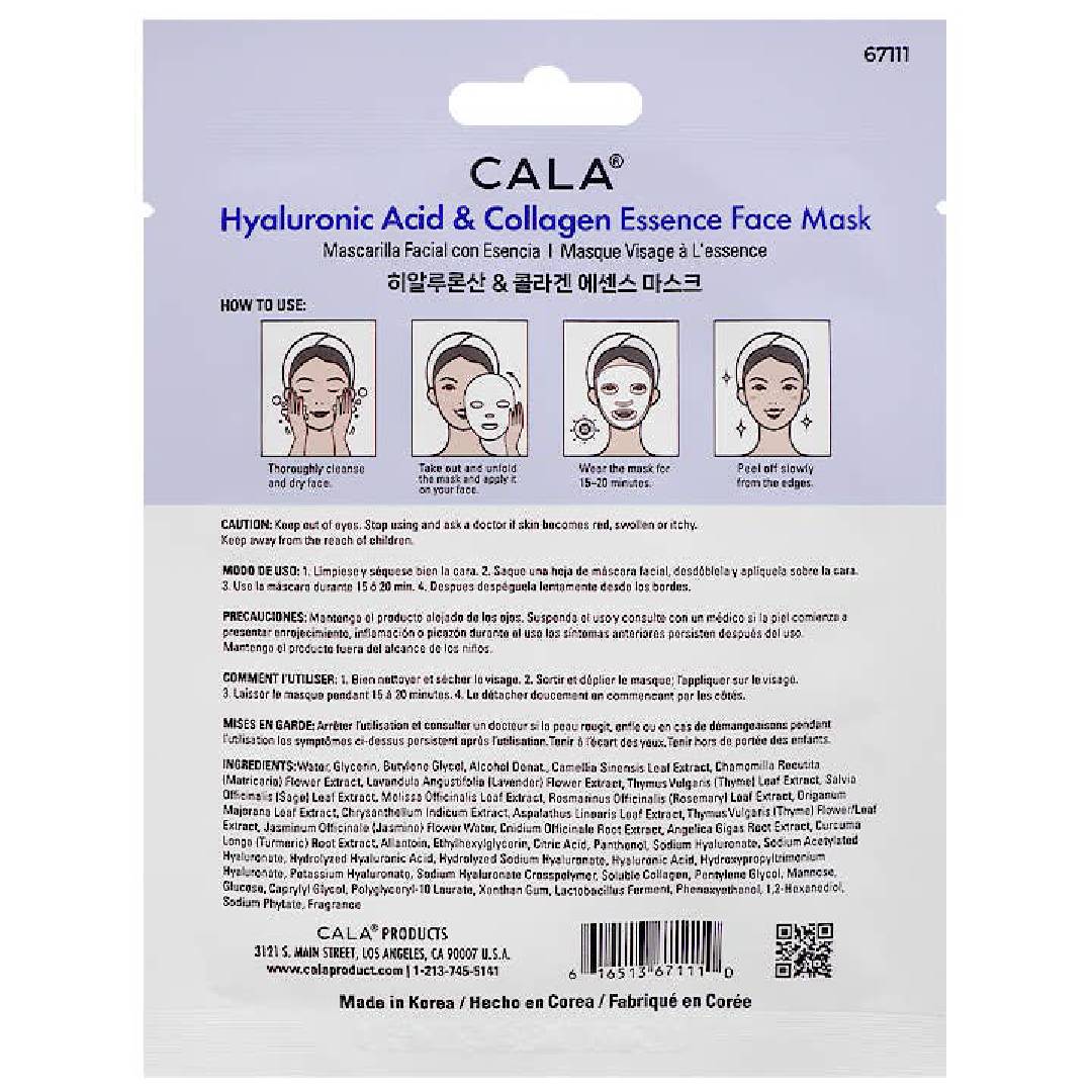 CALA Hyaluronic Acid & Collagen Essence Face Mask (23g)
