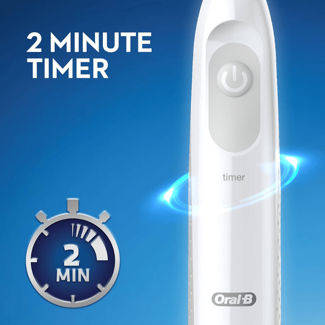 Oral-B Pro 100 FlossAction Battery Powered Electric Toothbrush (White)