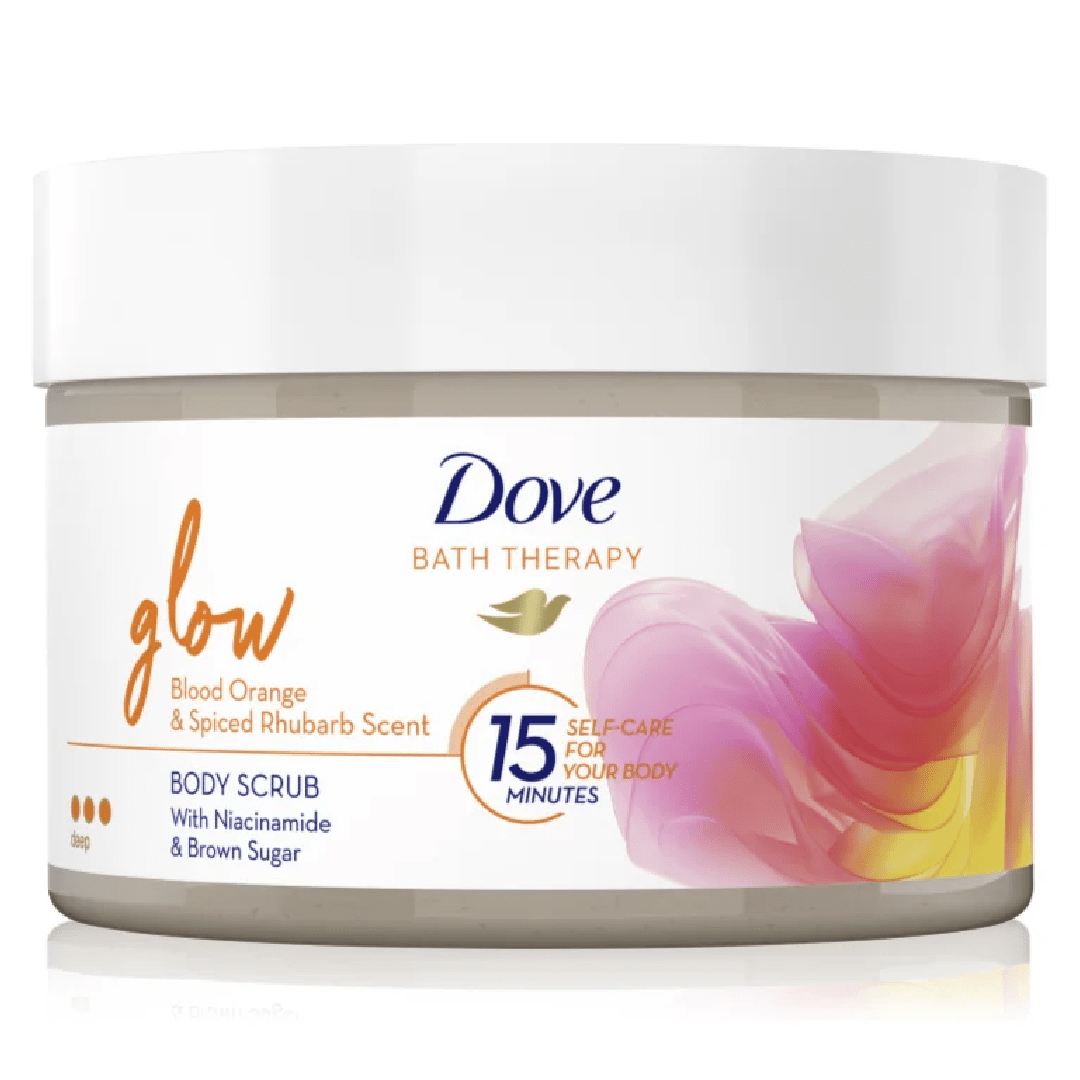 Dove Glow Blood Orange & Spiced Rhubarb Body Scrub 295ml