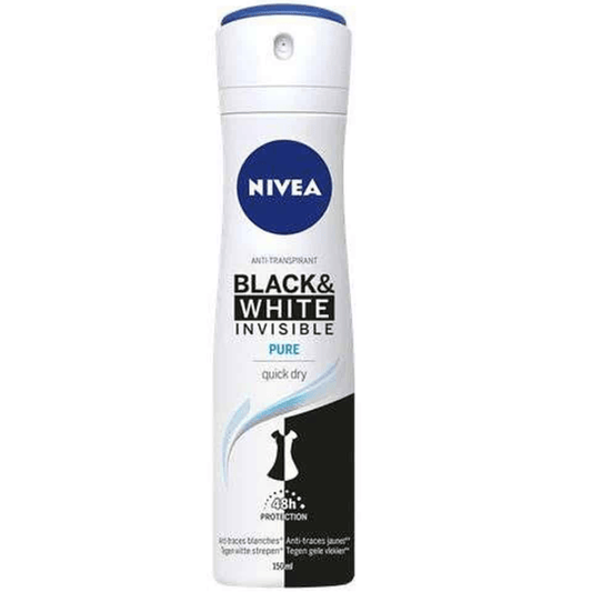 NIVEA Black & White Invisible Pure Spray 48H – 150ml
