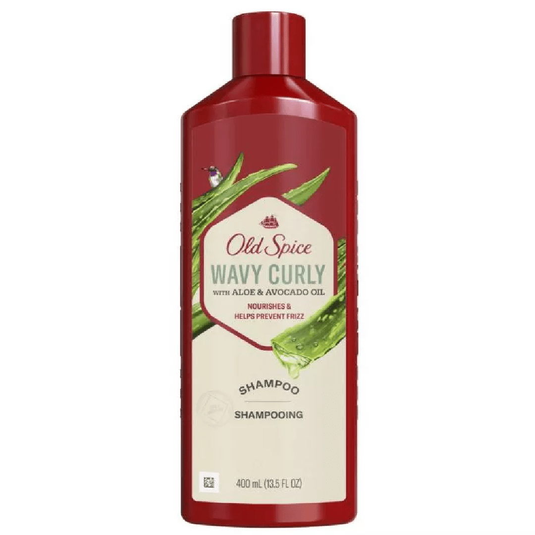 (Discounted Product ) Old Spice Wavy Curly Shampoo with Aloe &amp; Avocado Oil for Men, 400ml