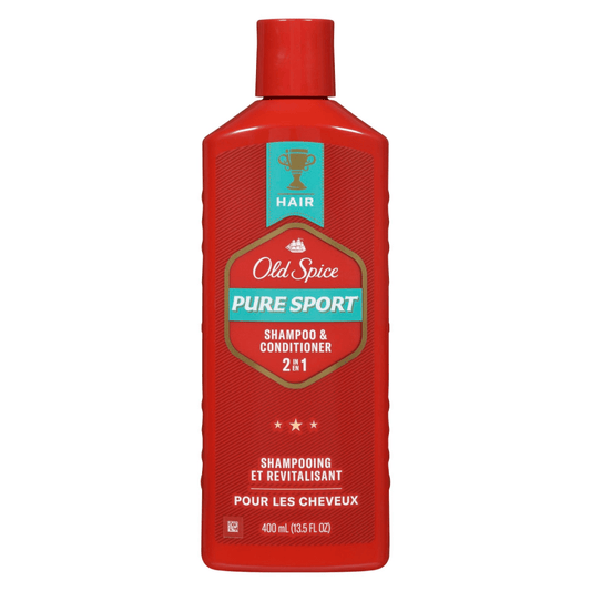 ( Discounted Product ) Old Spice Pure Sport 2in1 Shampoo and Conditioner for Men, 400ml