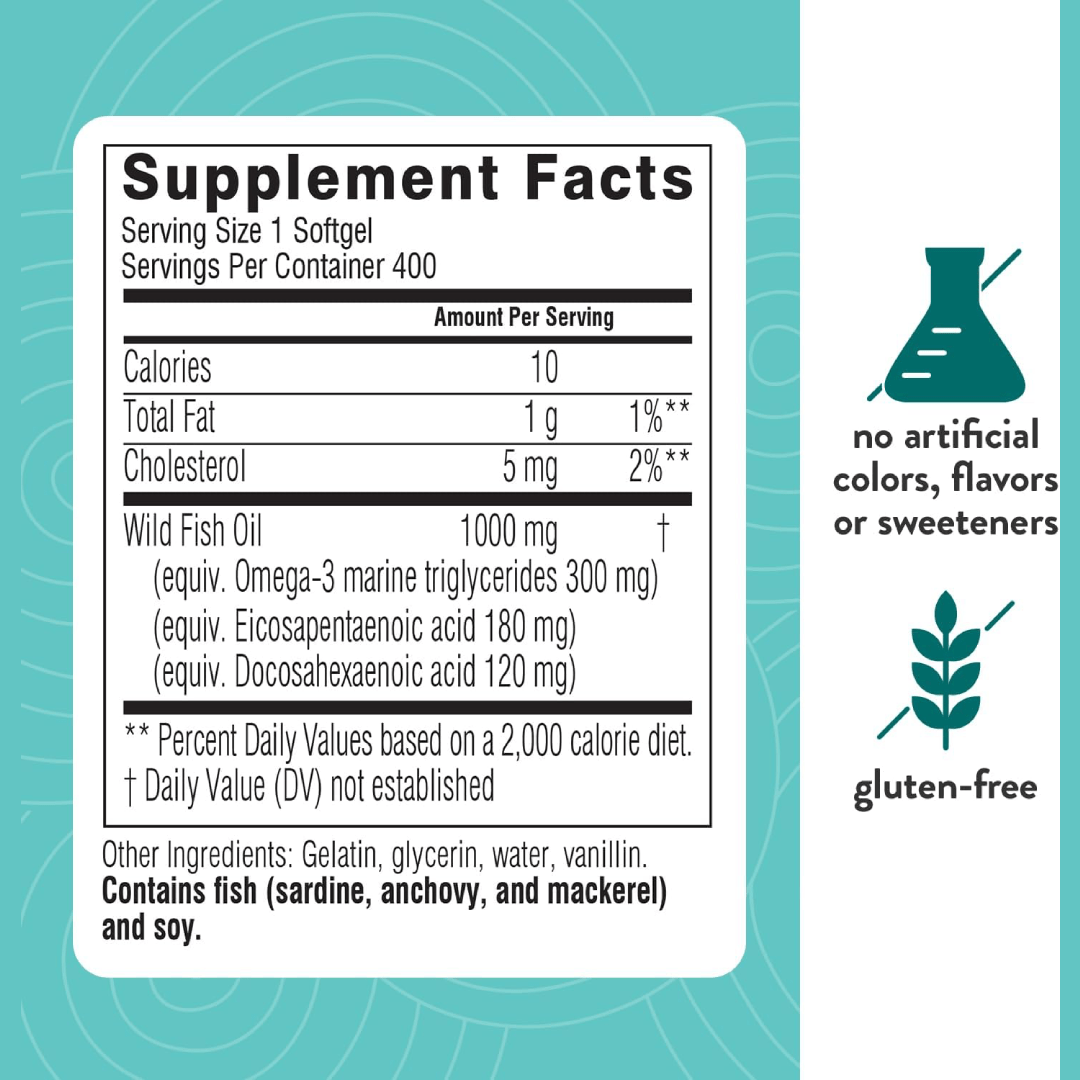 Swisse Wild Fish Oil Omega-3 1000 mg – 400 Softgels
