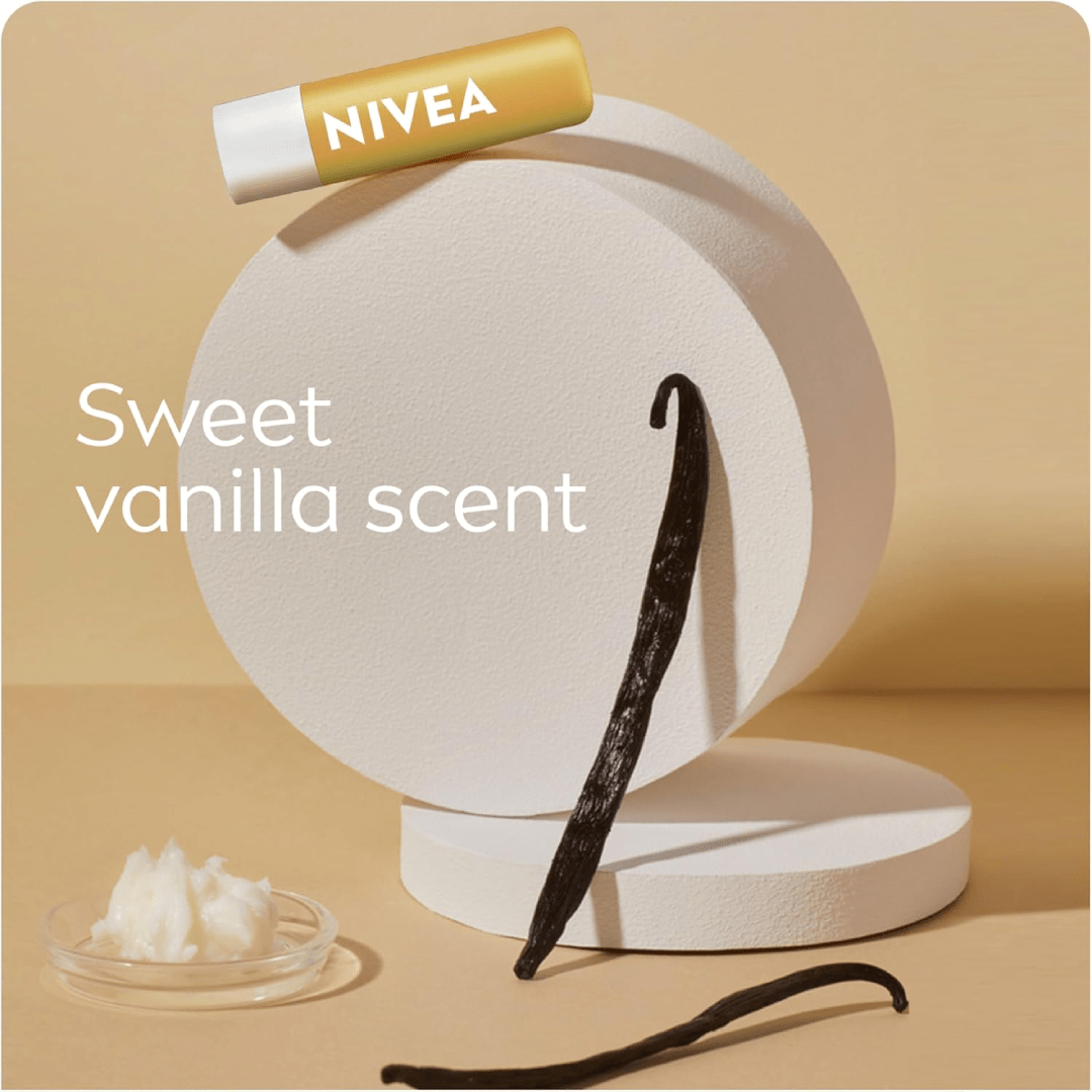 NIVEA Vanilla Buttercream Lip Balm – 2 Pack