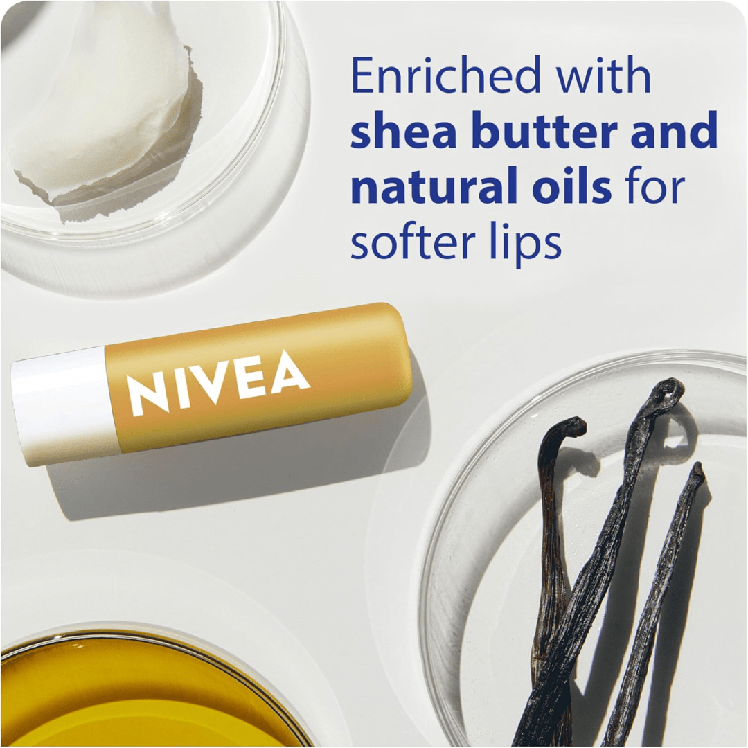 NIVEA Vanilla Buttercream Lip Balm – 2 Pack