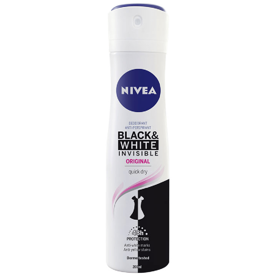 NIVEA Black & White Invisible Original Anti-Perspirant Spray – 200ml