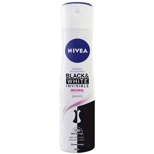 NIVEA Black & White Invisible Original Anti-Perspirant Spray – 200ml