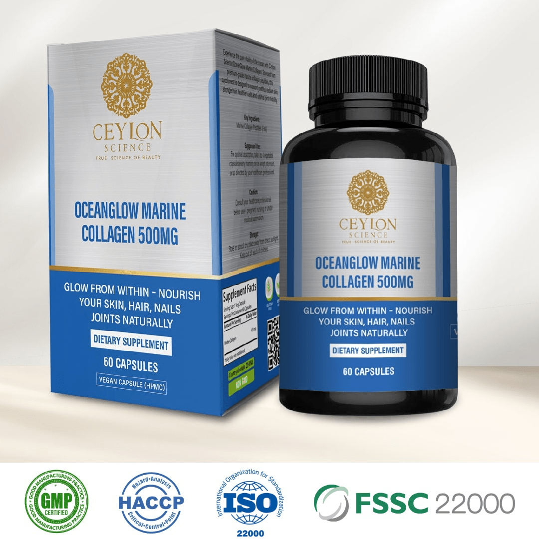 Ceylon Science OceanGlow Marine Collagen 500mg (60 Capsules)
