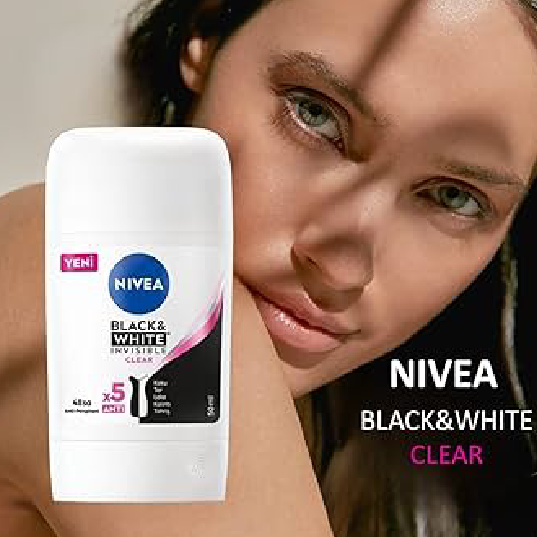 NIVEA Black & White Invisible Clear Anti-Perspirant Stick 50ml