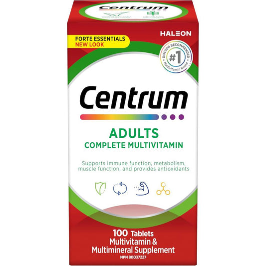 Centrum Forte Essentials Multivitamin 100 Tablets