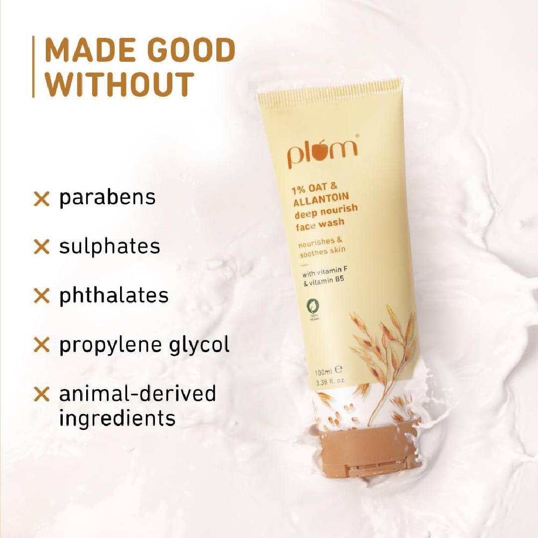 Plum 1% Oat & Allantoin Deep Nourish Face Wash (100ml)