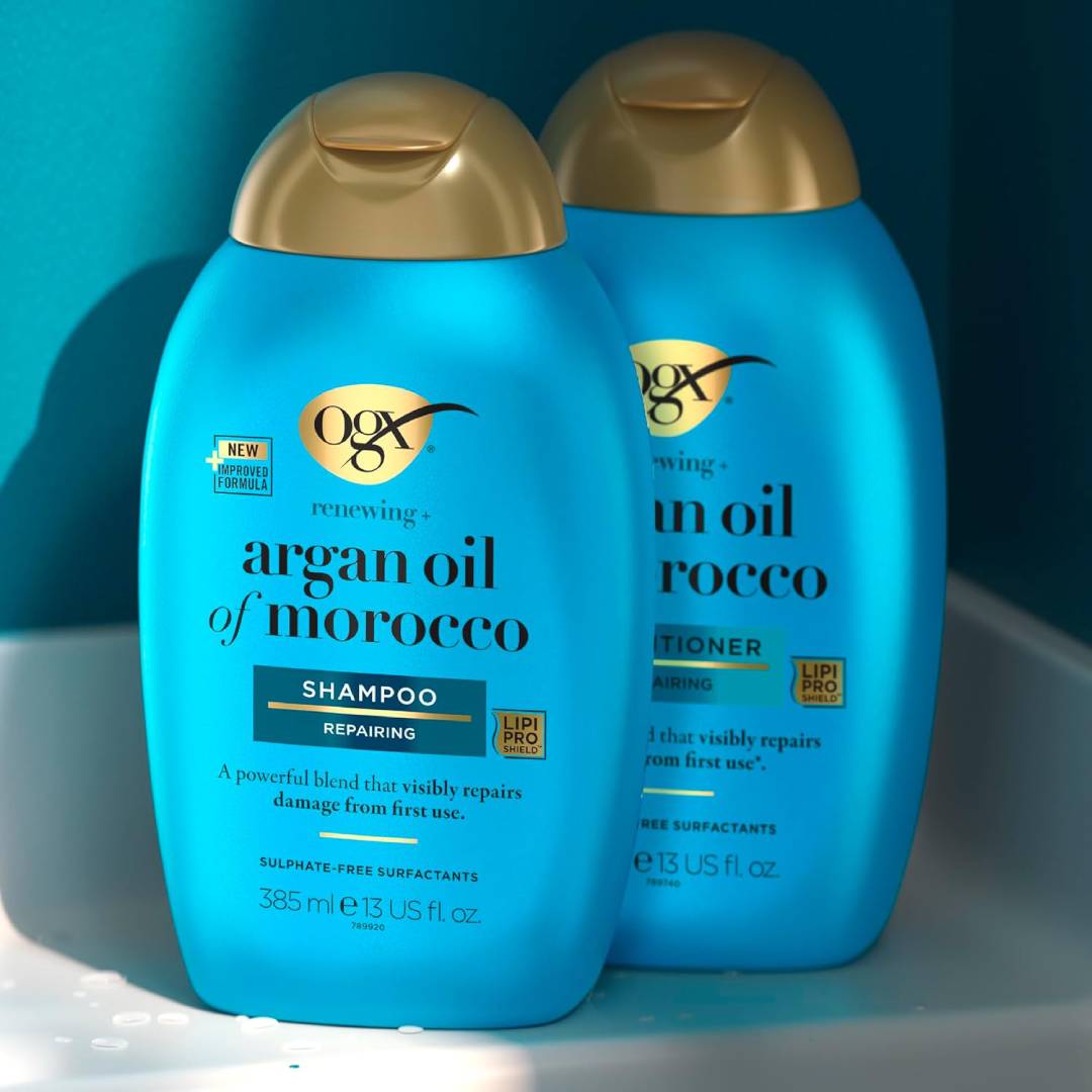 OGX Argan Oil Hydrate & Repair Shampoo & Conditioner Set 385ml