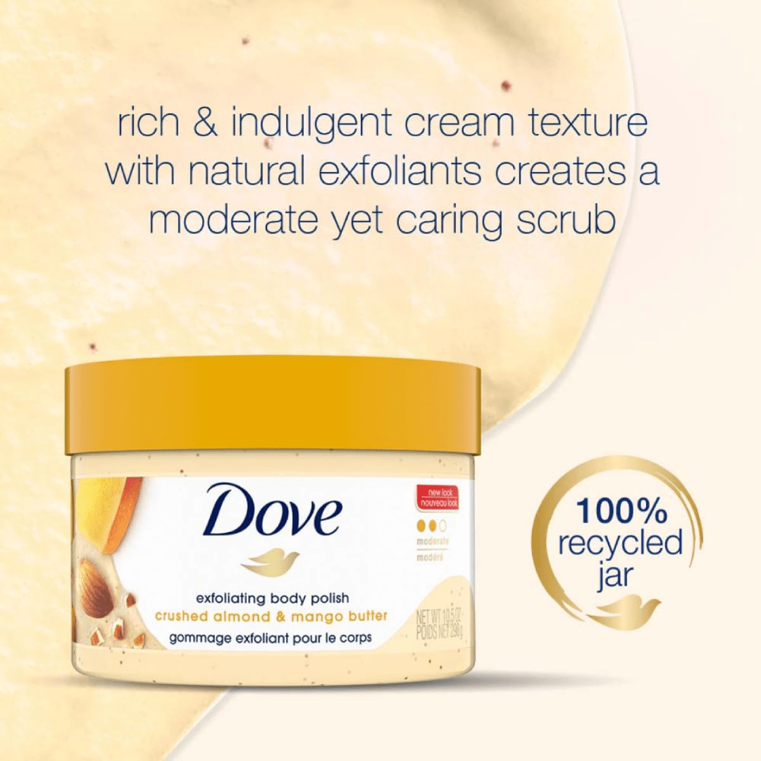 Dove Crushed Almond & Mango Butter Body Polish 298g