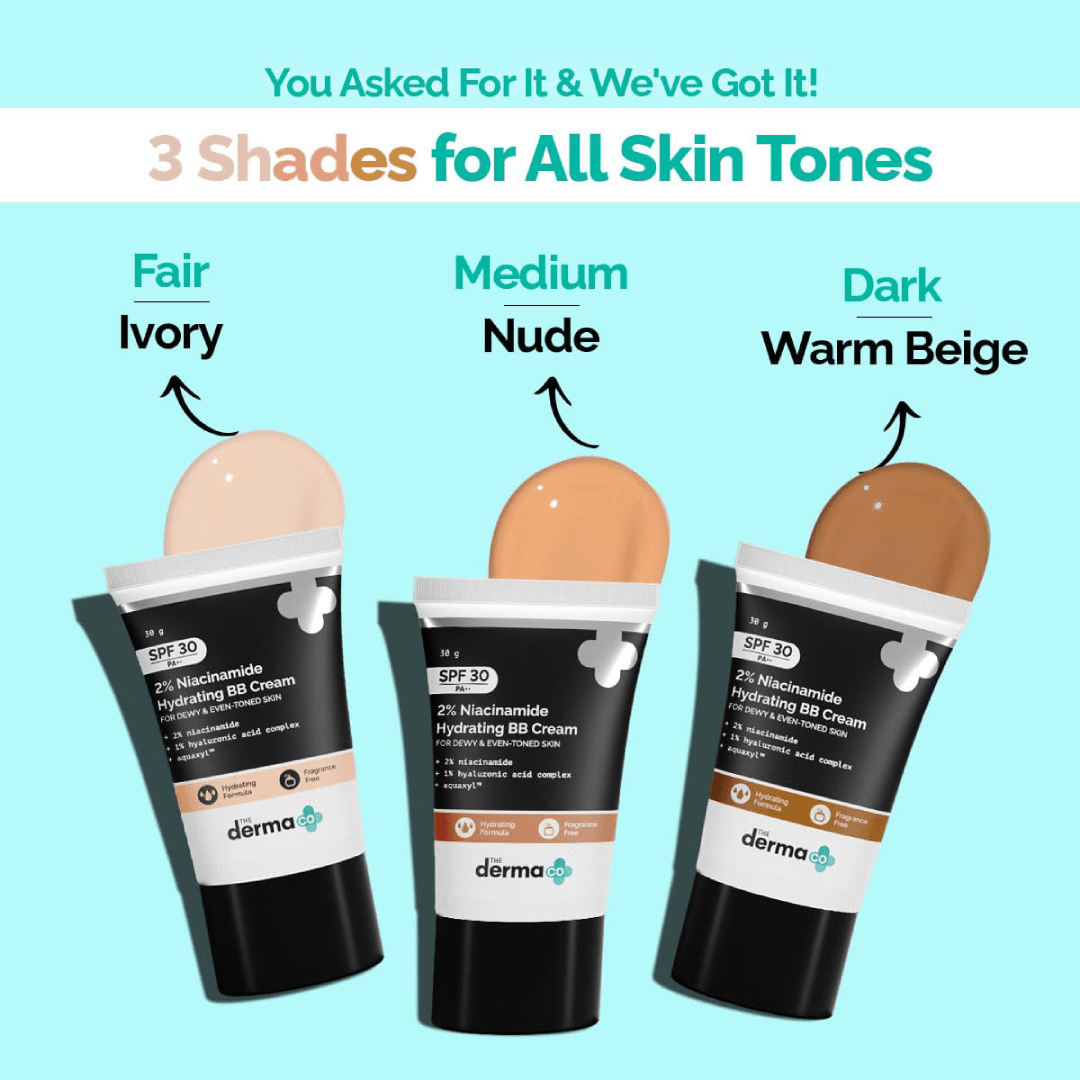 The Derma Co 2% Niacinamide Hydrating BB Cream 30g
