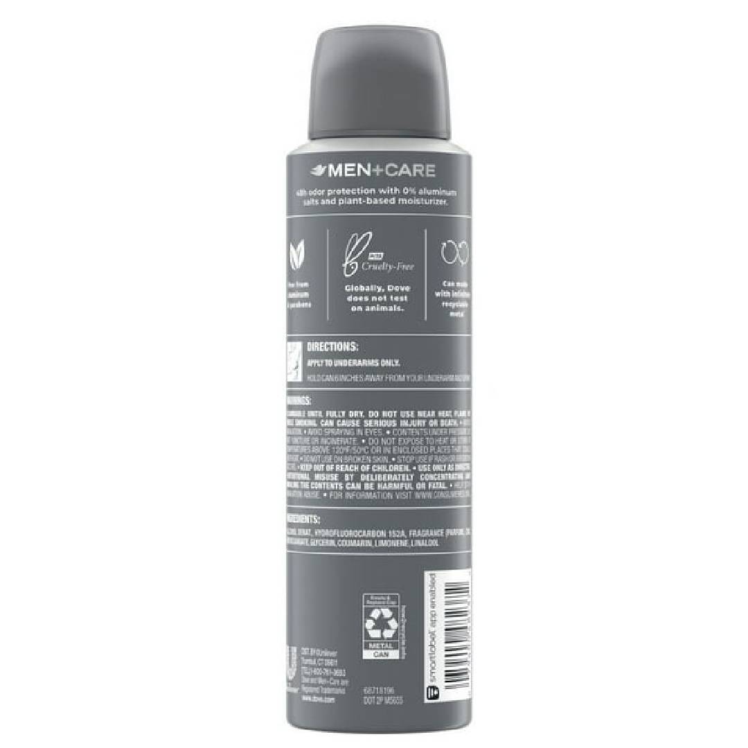 Dove Men+Care 0% Aluminum Deodorant Spray – Eucalyptus &amp; Birch (113g)