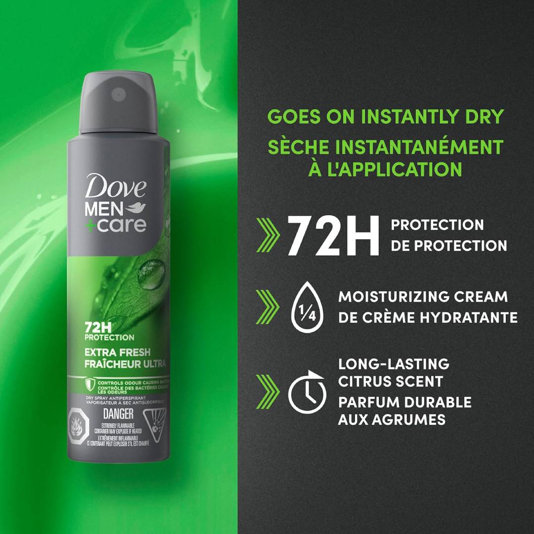 Dove Men+Care Extra Fresh Dry Spray 107g