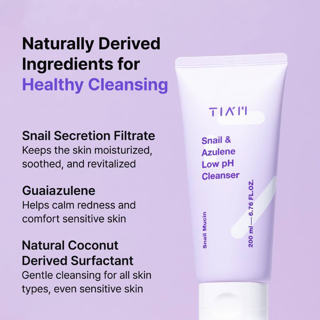 TIA’M Snail & Azulene Low pH Cleanser 200ml