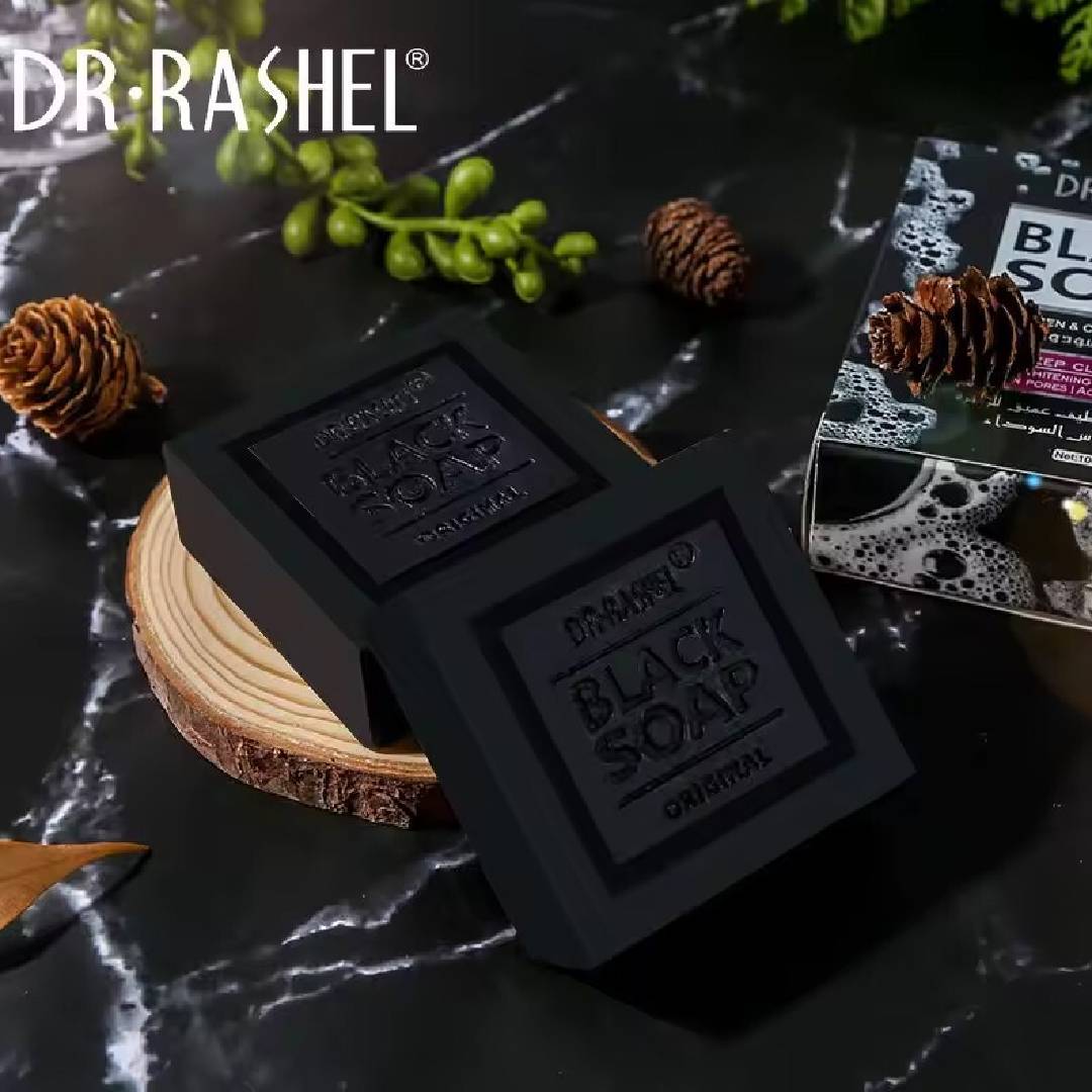 Dr.Rashel Black Soap Collagen & Charcoal 100g