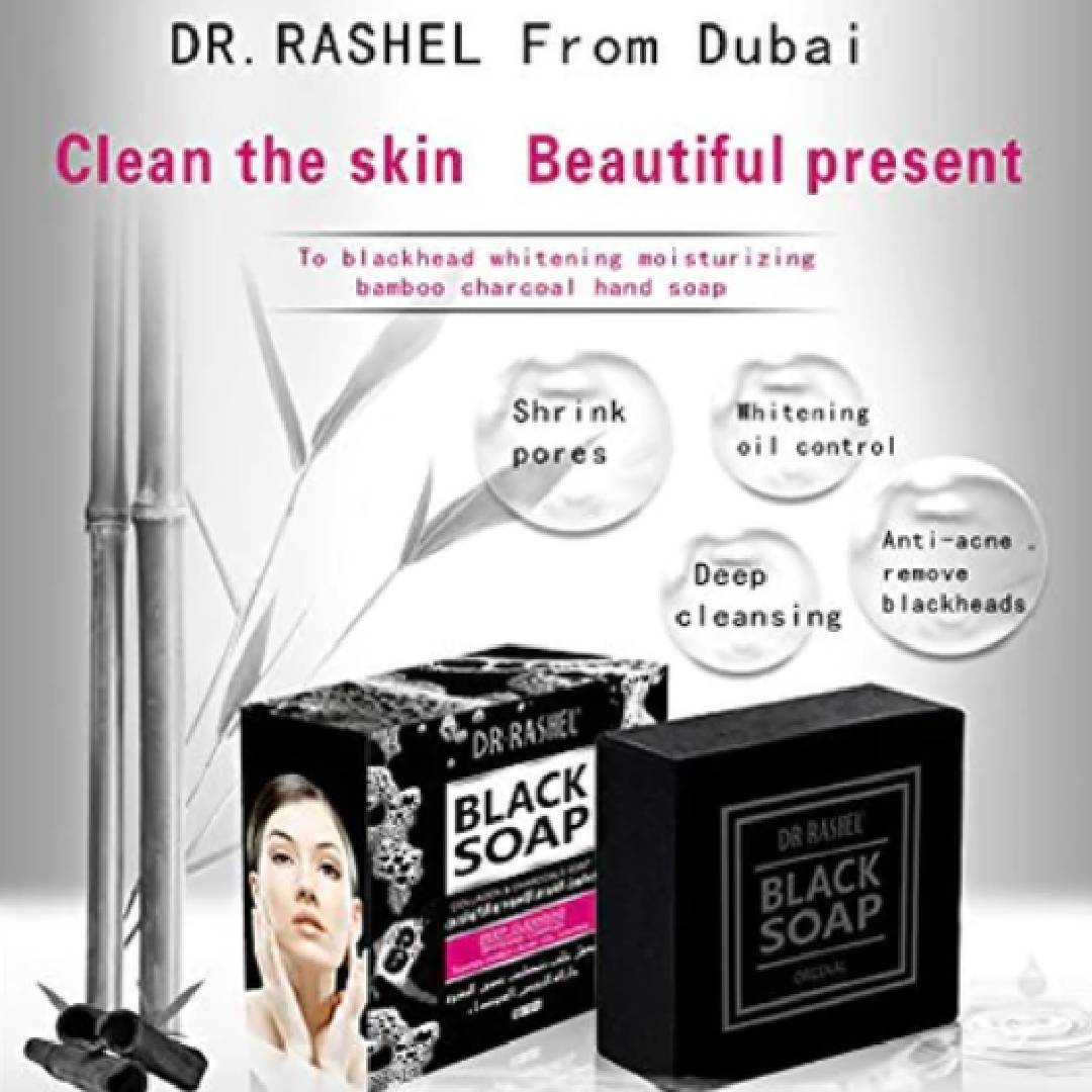 Dr.Rashel Black Soap Collagen & Charcoal 100g