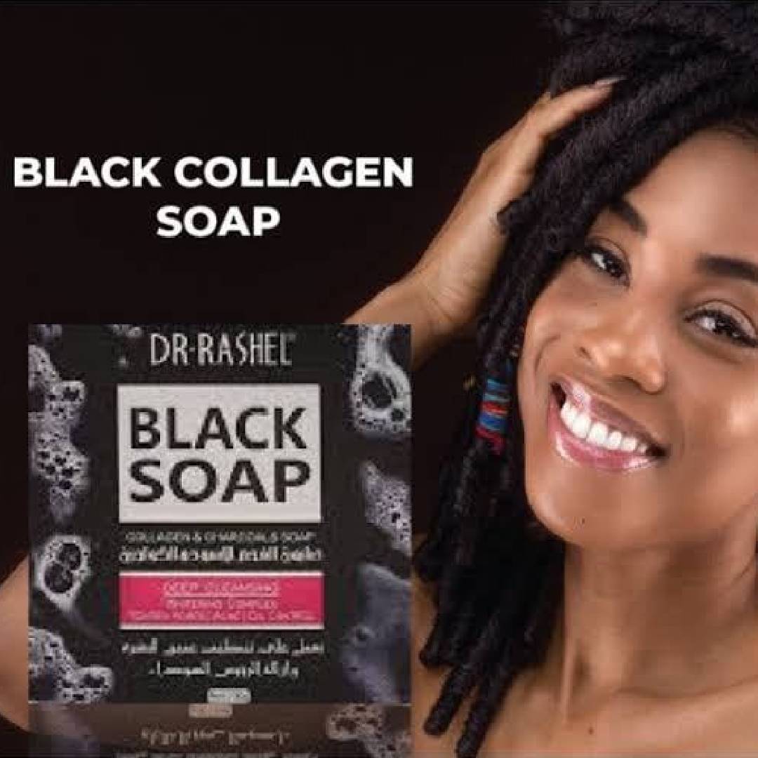 Dr.Rashel Black Soap Collagen & Charcoal 100g
