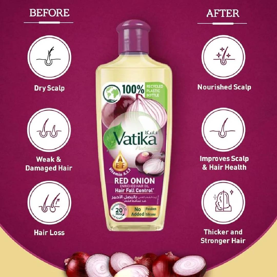 Vatika Red Onion Enriched Hair Oil – 200ml