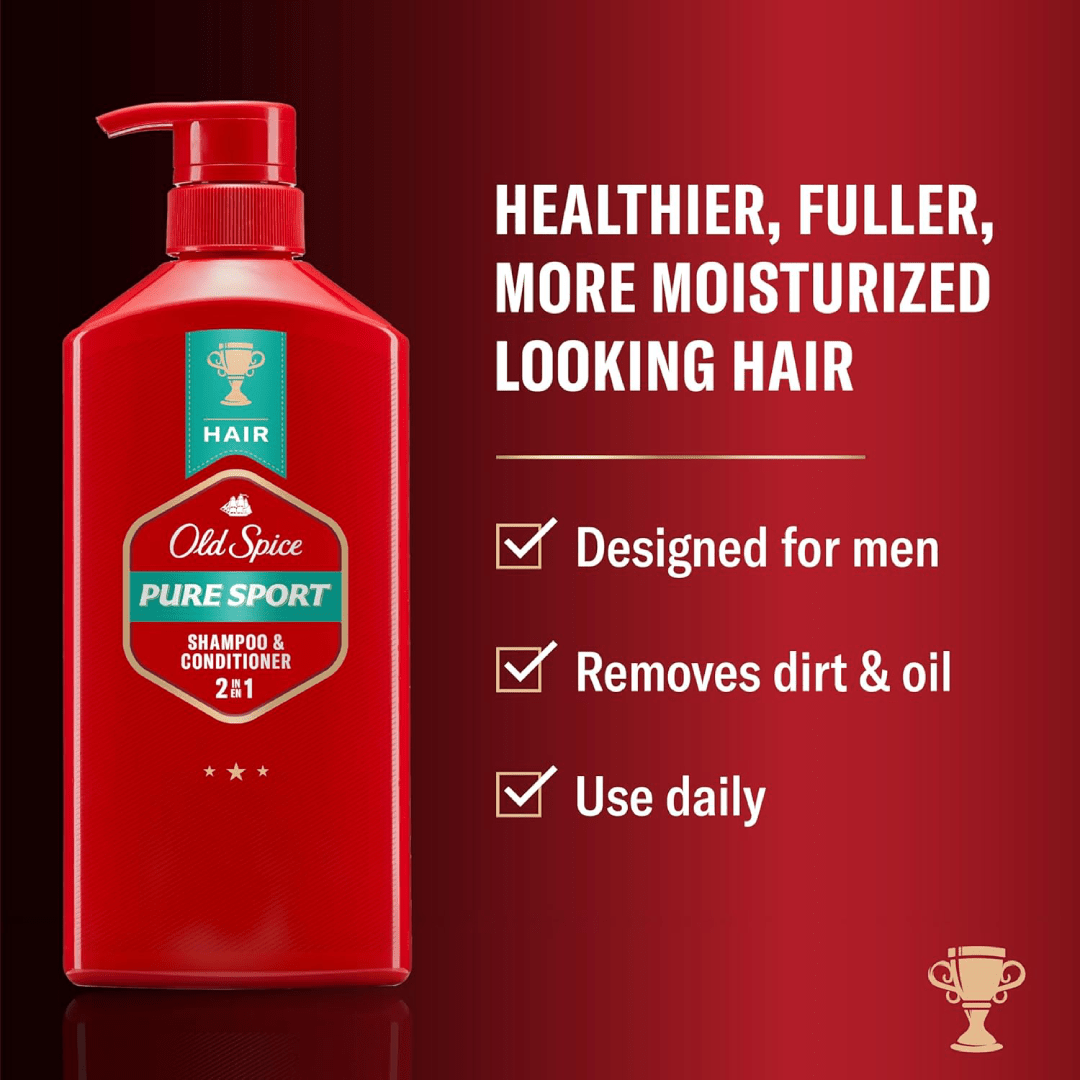 Old Spice Pure Sport 2-in-1 Shampoo & Conditioner 650ml