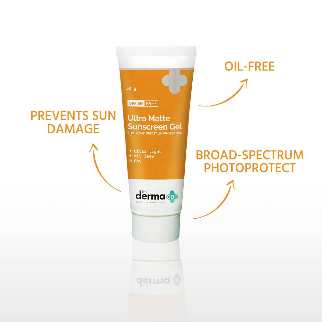 Derma Co Ultra Matte Sunscreen Gel SPF 60 (50g)