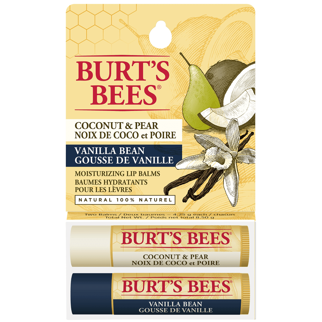 Burt’s Bees Natural Lip Balm 2 Pack Coconut & Vanilla