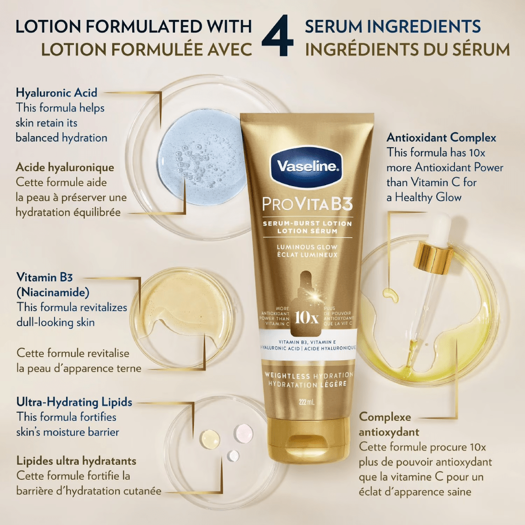Vaseline Pro Vita B3 + Vitamin E Lotion 222ml