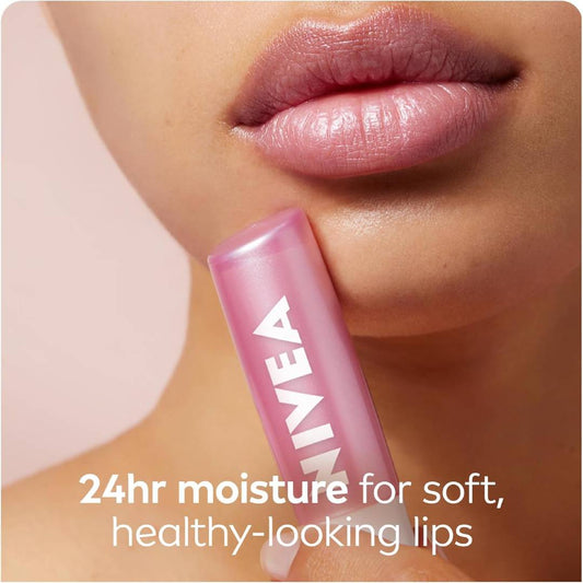 NIVEA Pearly Shine Lip Balm – Pearly Pink Shimmer (2×4.8g)