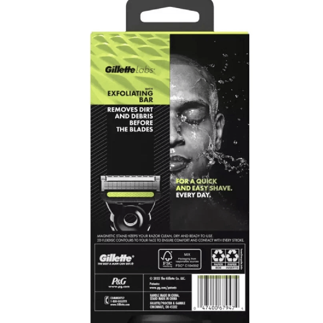 Gillette Labs Exfoliating Razor Set with Stand