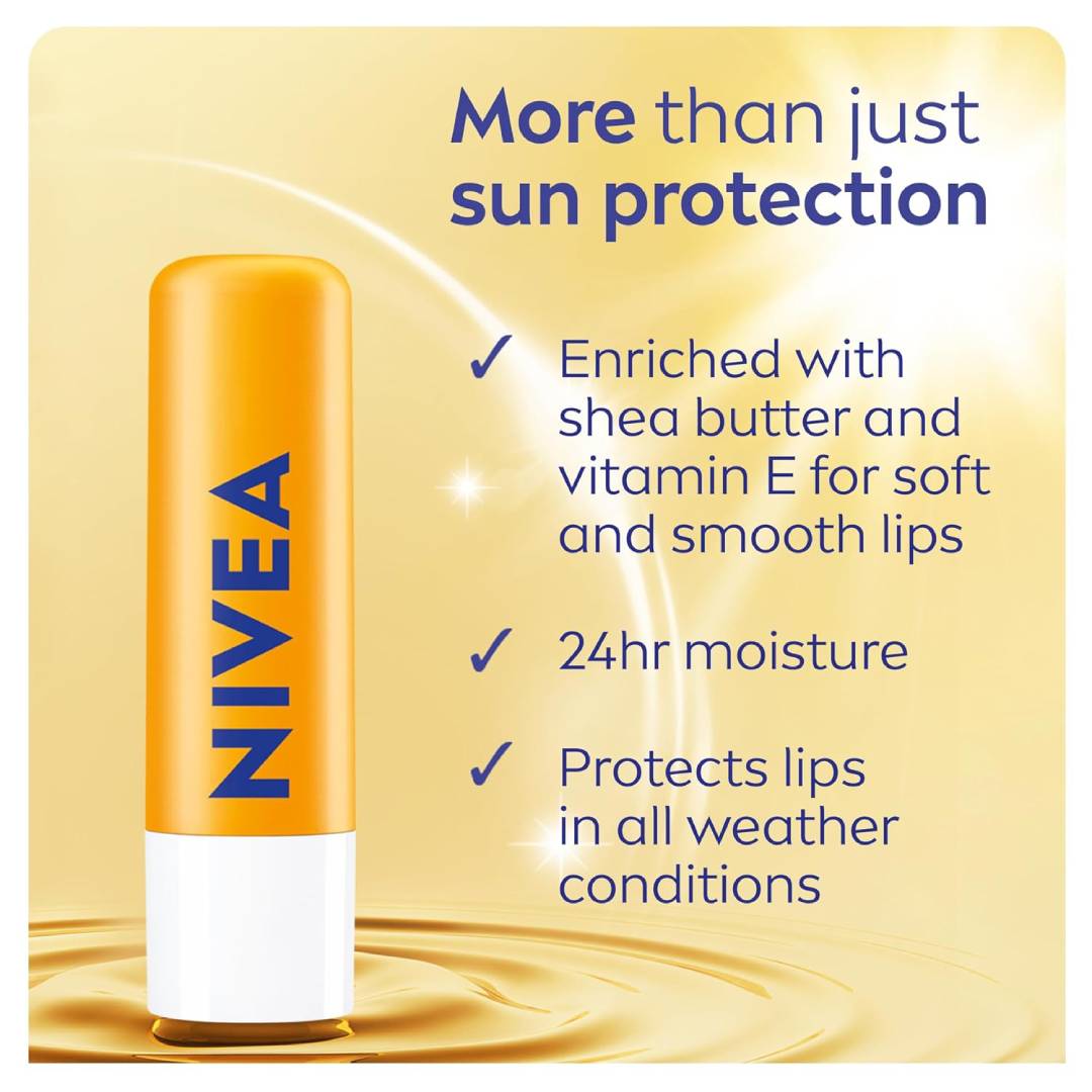 NIVEA Sun Caring Lip Balm SPF 30 Duo Pack (2 x 4.8g)