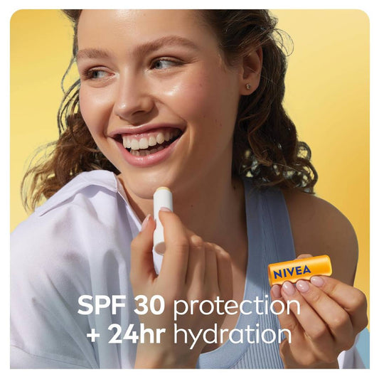 NIVEA Sun Caring Lip Balm SPF 30 Duo Pack (2 x 4.8g)