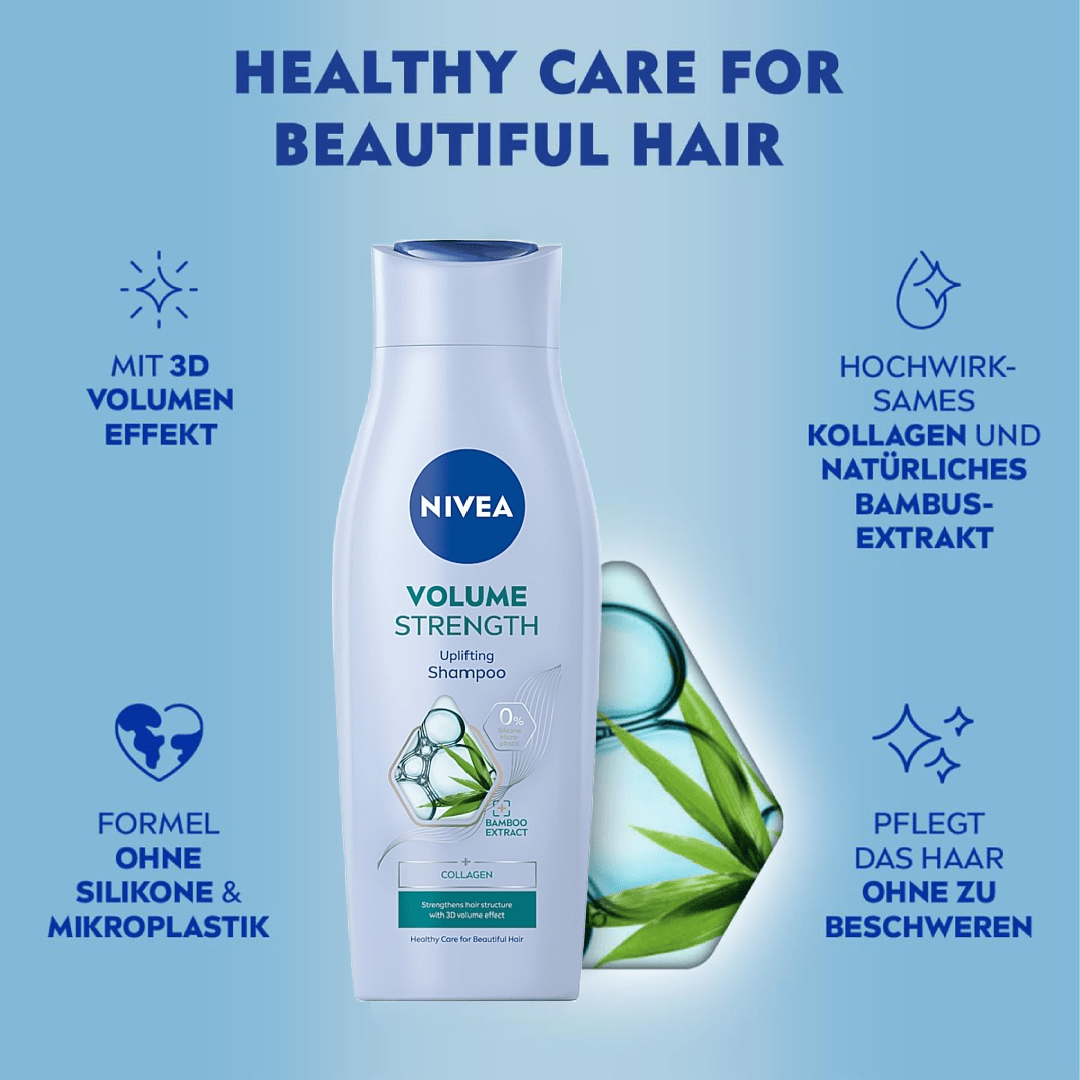 NIVEA Volume Strength Shampoo – 250ml