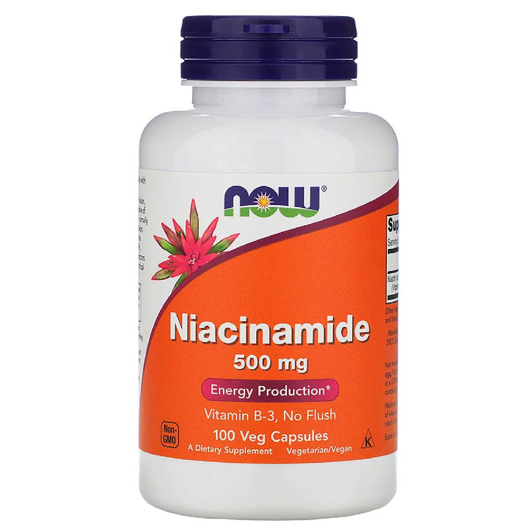 NOW Foods Niacinamide 500mg – 100 Veg Capsules