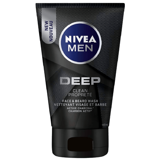 NIVEA Men Deep Face & Beard Wash with Active Charcoal – 100ml