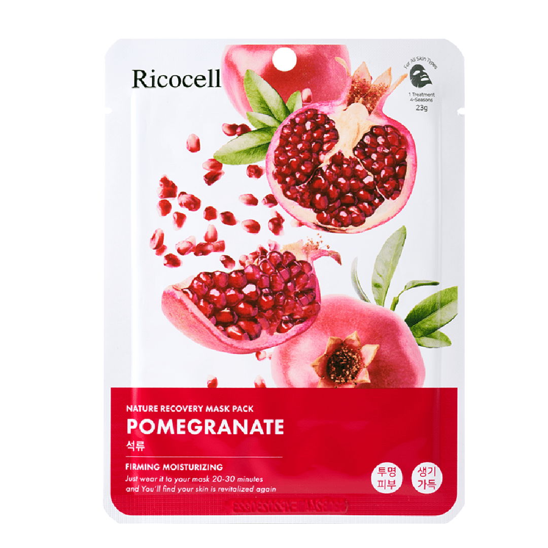 Ricocell Nature Recovery Mask – Pomegranate (1 Sheet, 23ml)