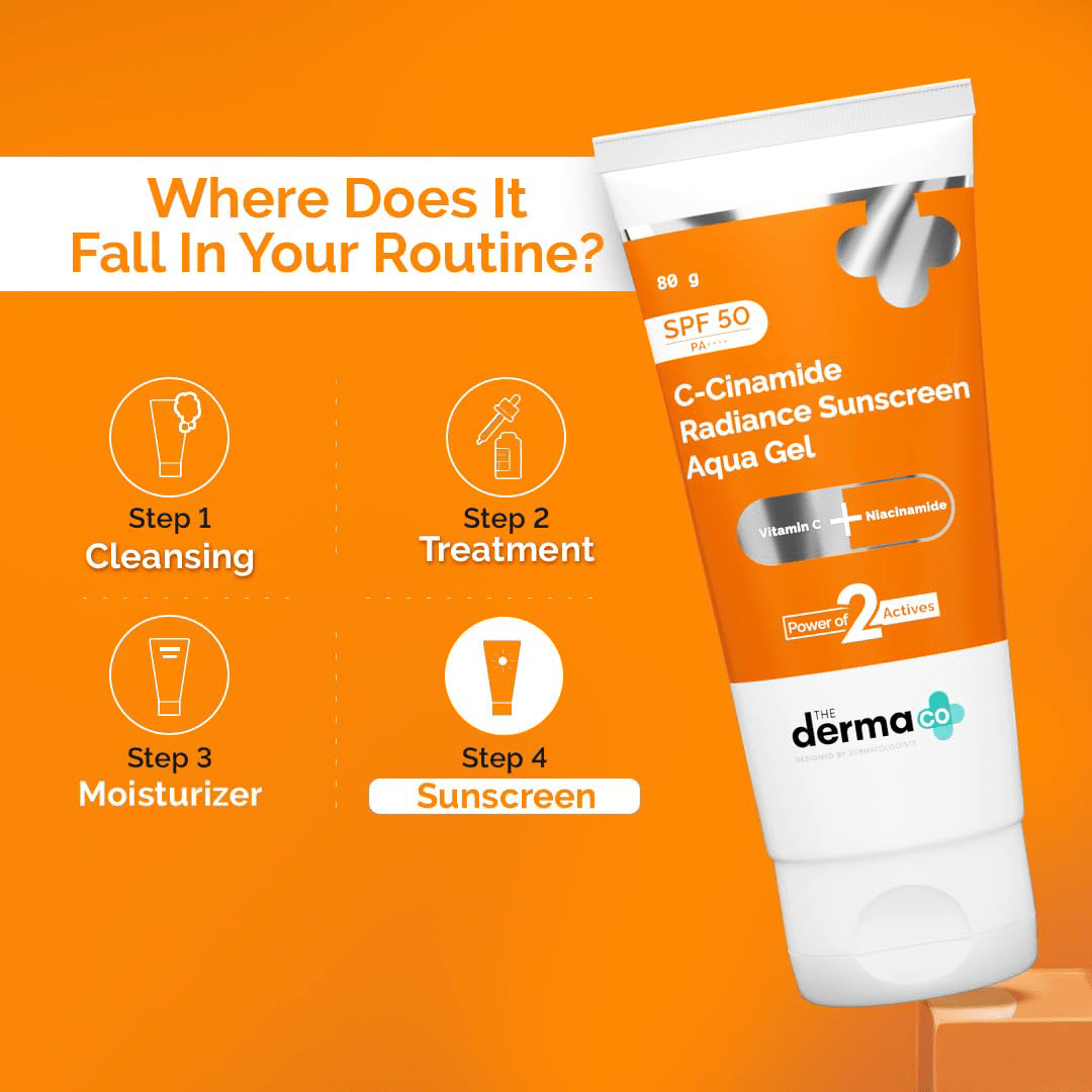 The Derma Co C-Cinamide SPF 50 Aqua Gel Sunscreen