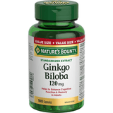 Nature’s Bounty Ginkgo Biloba 120mg – 180 Capsules