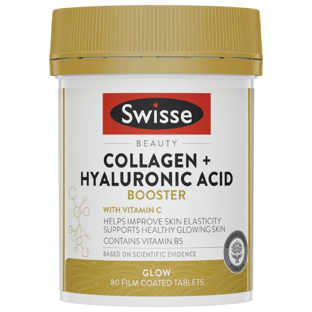 Swisse Beauty Collagen + Hyaluronic Acid Booster 80 Tablets